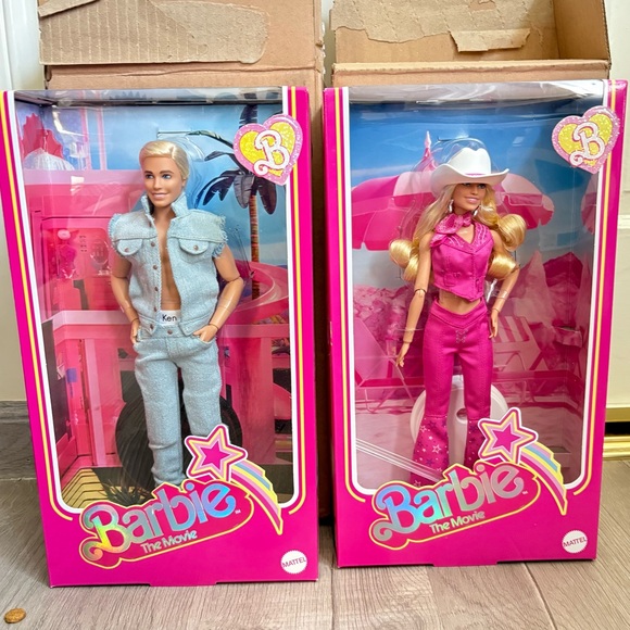 Barbie The Movie Doll Set - Pink and Light Blue Western Outfits - Picture 1 of 6